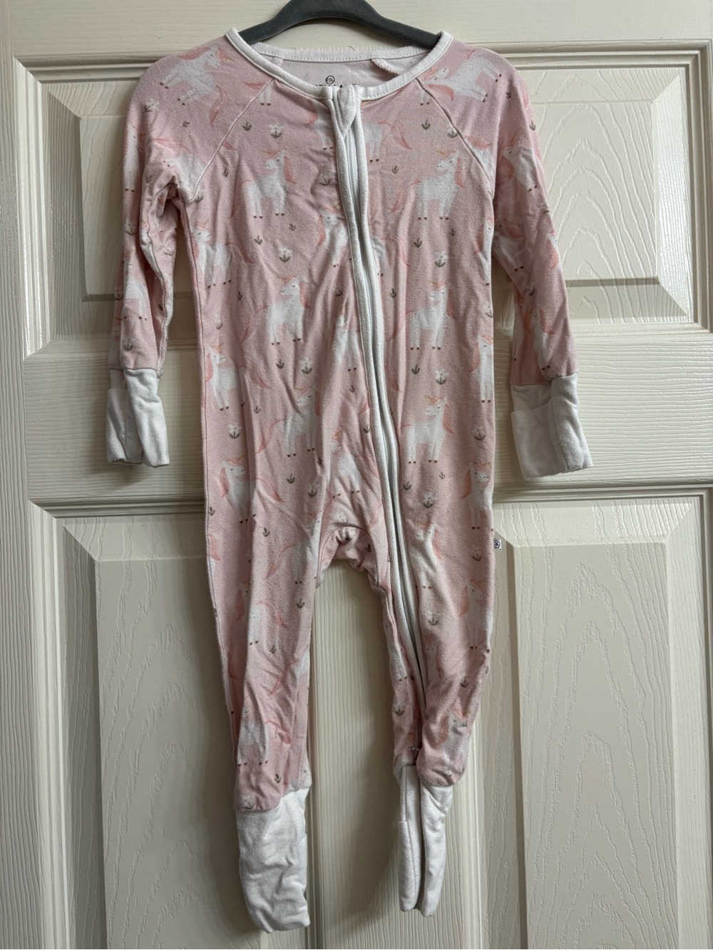 Caden Lane Pink Unicorn Footed Pajamas
